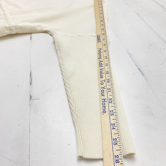 Varley Adelaine Pullover Ivory Sweatshirt Women's Small Oversized Cinched Waist - Picture 10 of 12